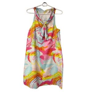 LaRoque Womens Dress Size‎ XS Multi-Color Abstract Print Shift Tie Bohemian